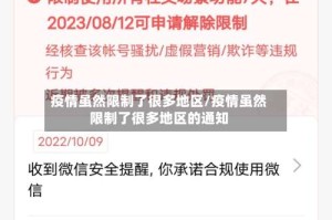 疫情虽然限制了很多地区/疫情虽然限制了很多地区的通知