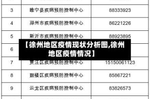 【徐州地区疫情现状分析图,徐州地区疫情情况】