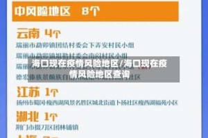 海口现在疫情风险地区/海口现在疫情风险地区查询