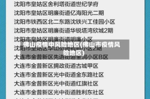 佛山疫情中风险地区(佛山市疫情风险地区)