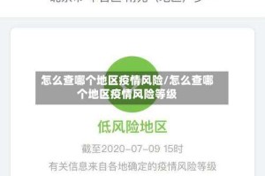 怎么查哪个地区疫情风险/怎么查哪个地区疫情风险等级