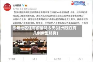 徐州地区还有疫情吗今天(徐州现在有几例新型肺炎)