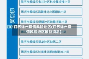 江苏徐州疫情风险地区(江苏徐州疫情风险地区最新消息)