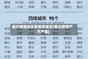 临沂疫情地区有哪些城市(临沂疫情严不严重)