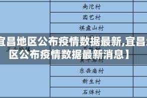 【宜昌地区公布疫情数据最新,宜昌地区公布疫情数据最新消息】