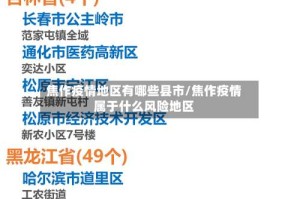 焦作疫情地区有哪些县市/焦作疫情属于什么风险地区