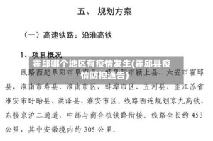 霍邱哪个地区有疫情发生(霍邱县疫情防控通告)