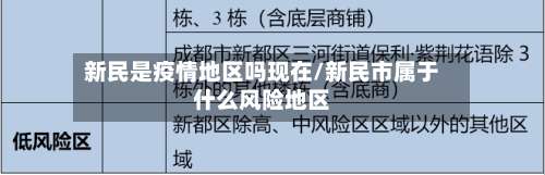 新民是疫情地区吗现在/新民市属于什么风险地区-第1张图片