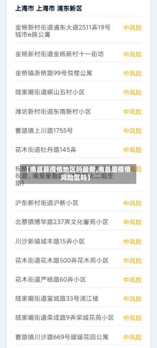 【南昌算疫情地区吗最新,南昌是疫情风险区吗】-第2张图片