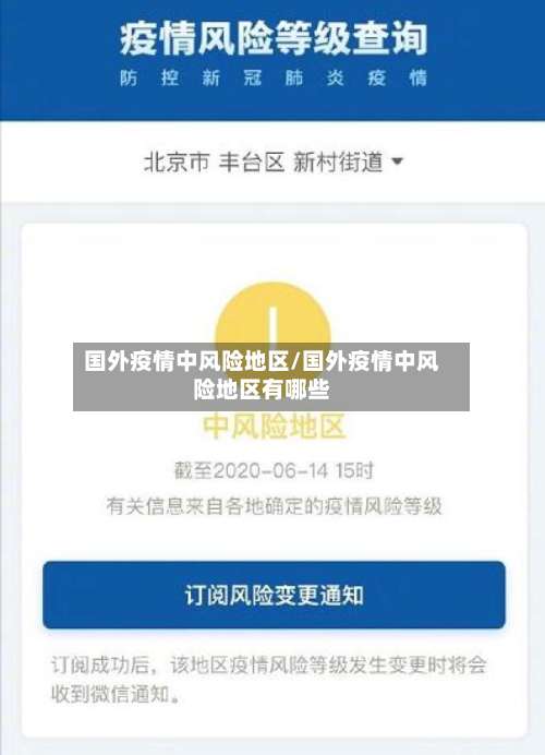 国外疫情中风险地区/国外疫情中风险地区有哪些-第1张图片