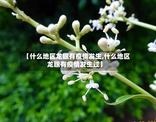 【什么地区龙眼有疫情发生,什么地区龙眼有疫情发生过】-第2张图片