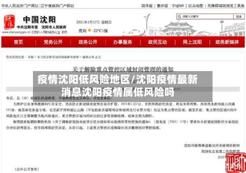 疫情沈阳低风险地区/沈阳疫情最新消息沈阳疫情属低风险吗-第3张图片