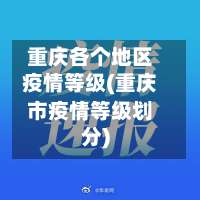 重庆各个地区疫情等级(重庆市疫情等级划分)-第1张图片