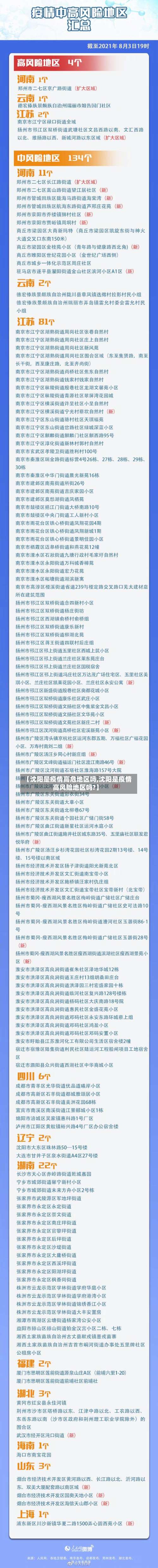 【沈阳是疫情高危地区吗,沈阳是疫情高风险地区吗?】-第3张图片