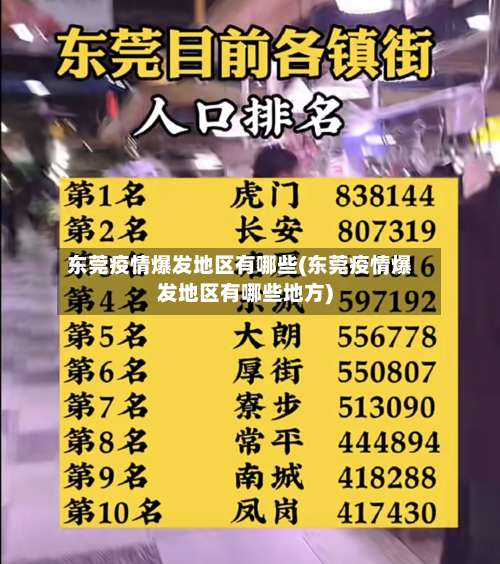 东莞疫情爆发地区有哪些(东莞疫情爆发地区有哪些地方)-第3张图片