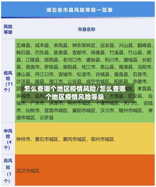 怎么查哪个地区疫情风险/怎么查哪个地区疫情风险等级-第3张图片