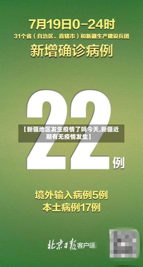 【新疆地区发生疫情了吗今天,新疆近期有无疫情发生】-第1张图片