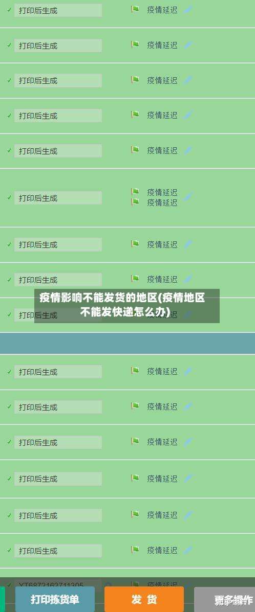 疫情影响不能发货的地区(疫情地区不能发快递怎么办)-第2张图片